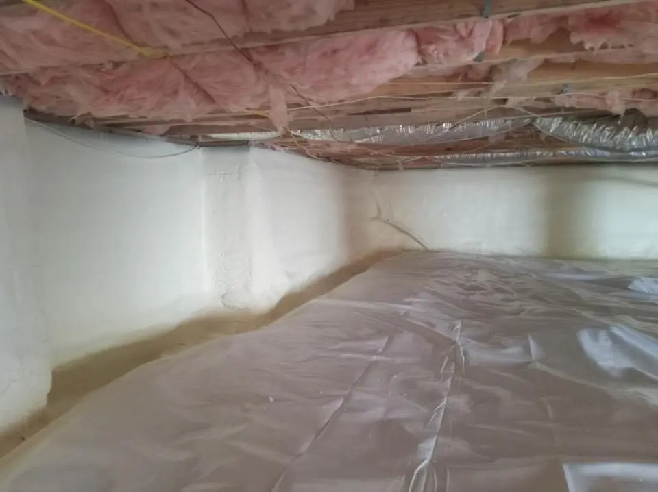 Crawl space encapsulation with closed-cell spray foam for Attic Insulation in Hopewell